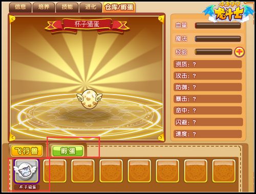 龙斗士飞行兽怎么孵化