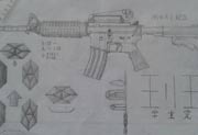 4399生死狙击玩家手绘—M4A1纪念
