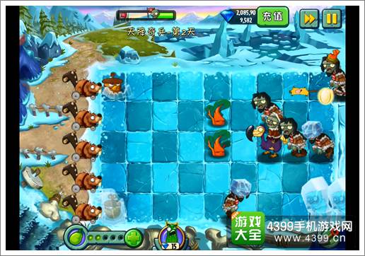 植物大战僵尸2冰河世界天降奇兵第二关攻略