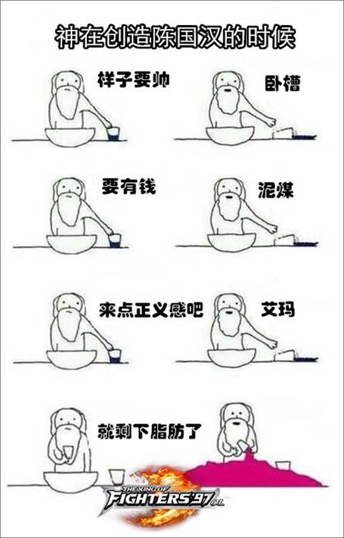 神是如何创造这些格斗家的? 《拳皇97OL》趣味漫画