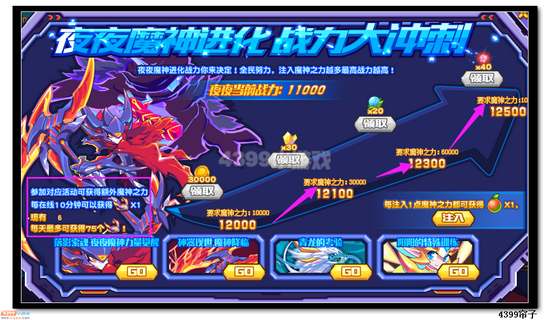 魔神世纪夜夜魔神进化战力大冲刺规则