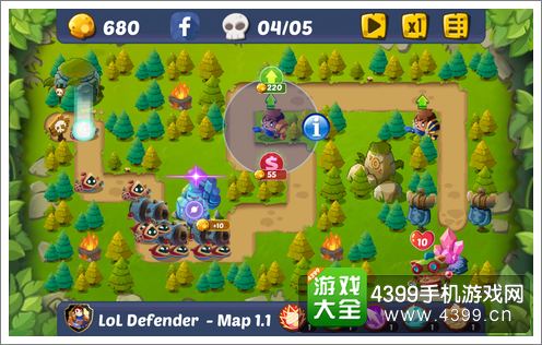 LOL英雄塔防操作模式