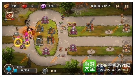 城堡突袭2第12-2关第9波恶魔鸟