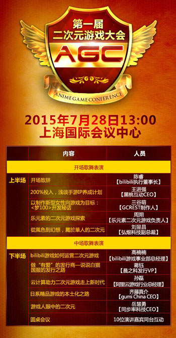 第一届二次元游戏大会日程