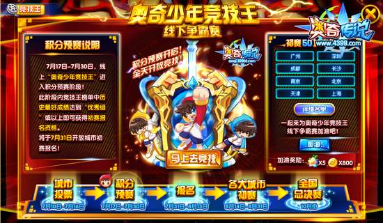 奥奇传说奥奇少年竞技王线下争霸赛正式开赛 奥奇少年竞技王