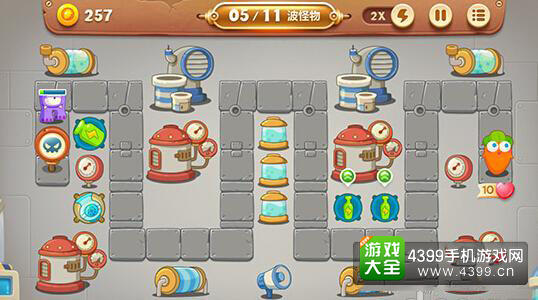 保卫萝卜3第3关金萝卜攻略
