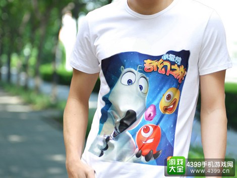 火星网络正版倒霉熊印花T恤