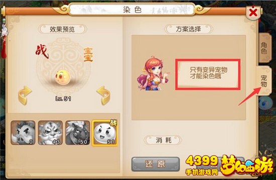 梦幻西游手游宠物染色攻略
