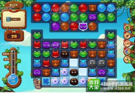 开心消消乐120关三星攻略