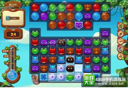开心消消乐120关三星攻略