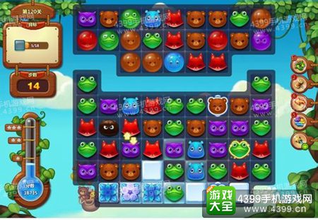 开心消消乐120关三星攻略