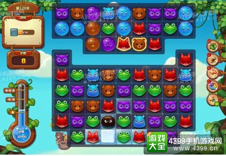 开心消消乐120关三星攻略