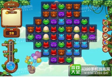 开心消消乐121关三星攻略