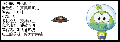 4399生死狙击王者争霸第五赛季季后赛F组选手资料