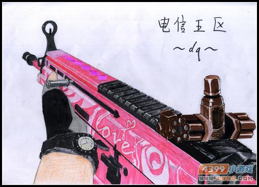生死狙击玩家手绘—浪漫SCAR七夕