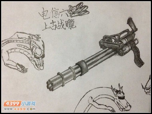 生死狙击玩家手绘—加特林