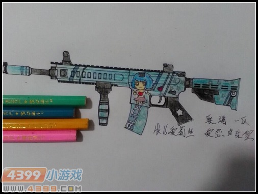 生死狙击玩家手绘-HK16爱莉丝