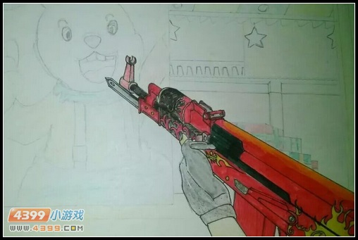 生死狙击玩家手绘—AK47-炎皇