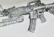 生死狙击玩家手绘—M4-狼火