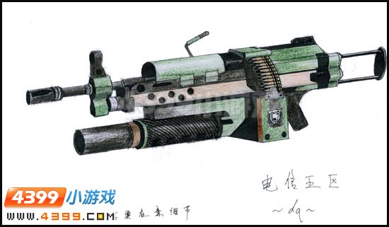 生死狙击玩家手绘—M249狂蟒