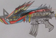 生死狙击玩家手绘—M4A1-假面骑士