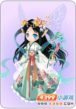 小花仙绿竹翠苍套装 女