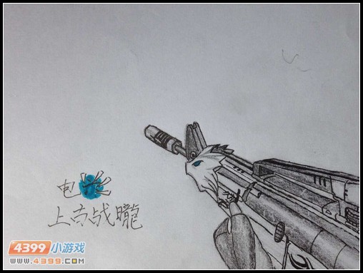 生死狙击玩家手绘—m4a1荣耀冲锋