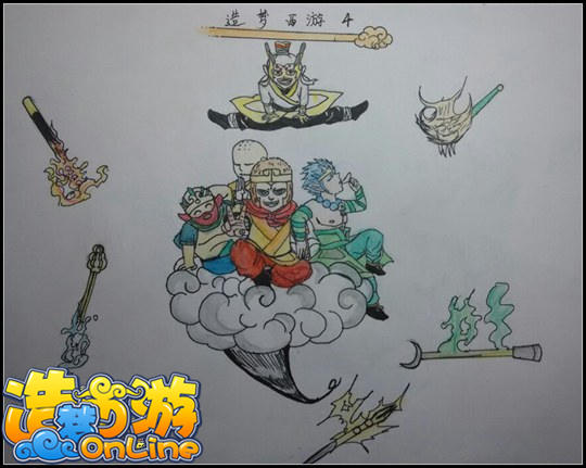 洪荒大劫篇手绘师徒五人-4399悟为空方为悟