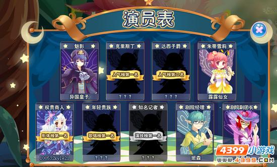 演员表