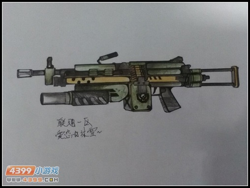 生死狙击玩家手绘—M249狂蟒突击