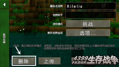 生存战争存档怎么删
