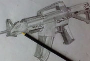 生死狙击玩家手绘—霸气M4A1荣耀