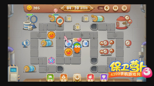 保卫萝卜3工厂第14关攻略