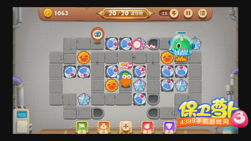 保卫萝卜3工厂第14关攻略