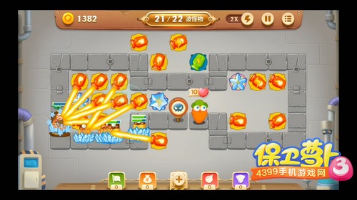 保卫萝卜3工厂第12关攻略