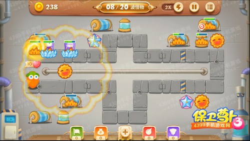 保卫萝卜3第10关金萝卜攻略