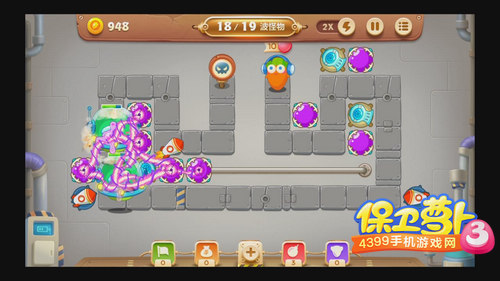 保卫萝卜3工厂第18关攻略