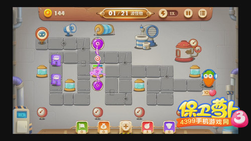 保卫萝卜3工厂第19关攻略