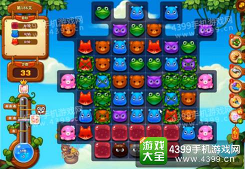 开心消消乐180关三星攻略