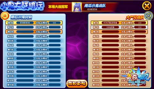 奥奇传说万圣小鬼大战得分