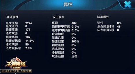 王者荣耀曹操属性介绍