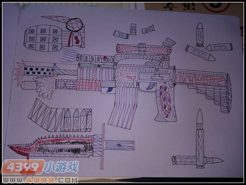 生死狙击玩家手绘—枪弹雷