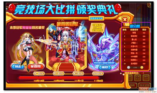 魔神世纪竞技场大比拼颁奖典礼规则