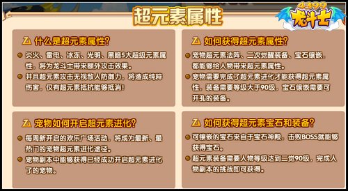龙斗士超元素属性攻略汇总