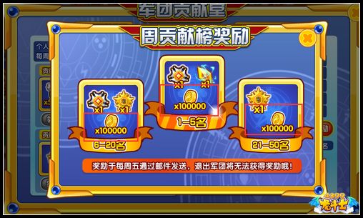 龙斗士军团贡献金币