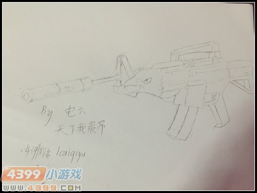 生死狙击玩家手绘—帅气的M4A1荣耀