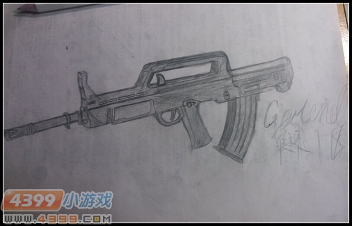 生死狙击玩家手绘—QBZ95 