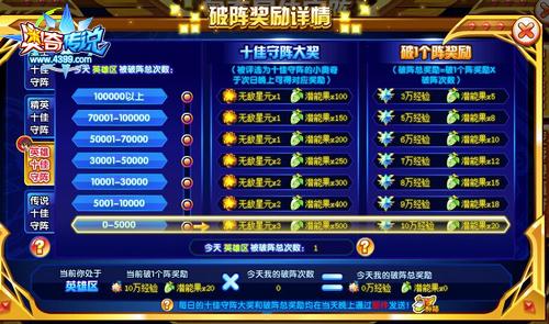 奥奇传说设置你的守阵十佳守阵大奖