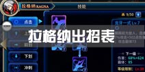 苍翼之刃拉格纳出招表 拉格纳攻略