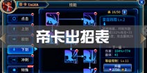 苍翼之刃帝卡出招表 钢铁壁垒真硬汉